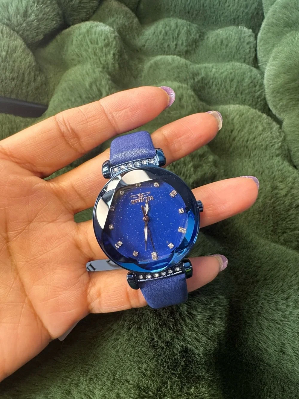 Invicta Blue and Gold Women's Crystal Accent Watch